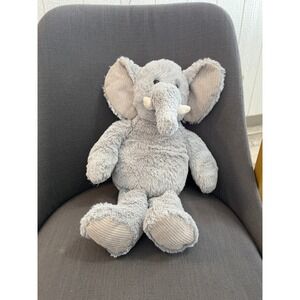 Aroma Home Plush Gray Elephant Stuffed Animal Toy Tusk Ears Soft Cuddly